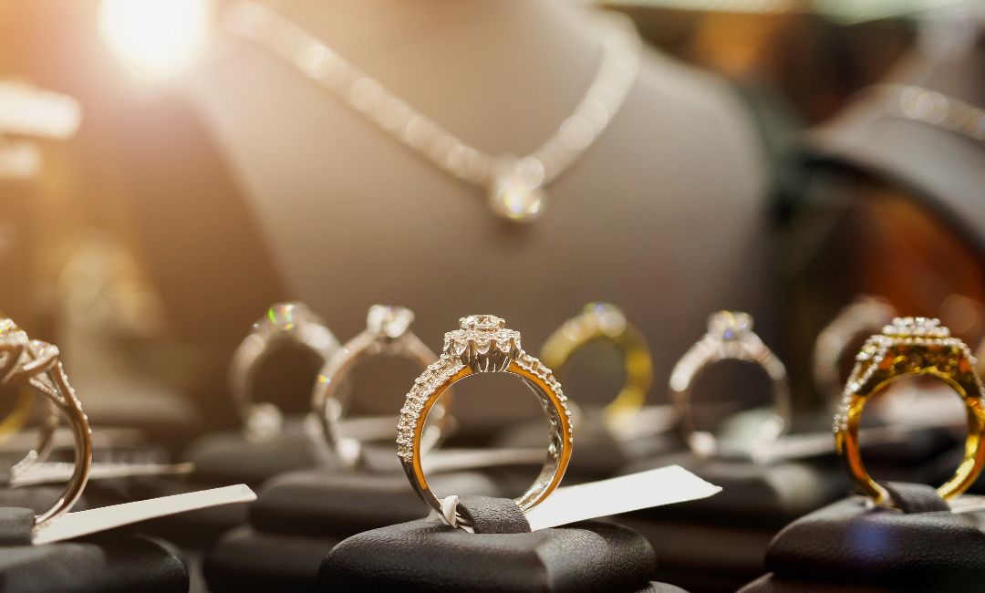 Elegant rings and necklaces for every occasion, proudly displayed at Vintage Market days of Blackfoot, Idaho.