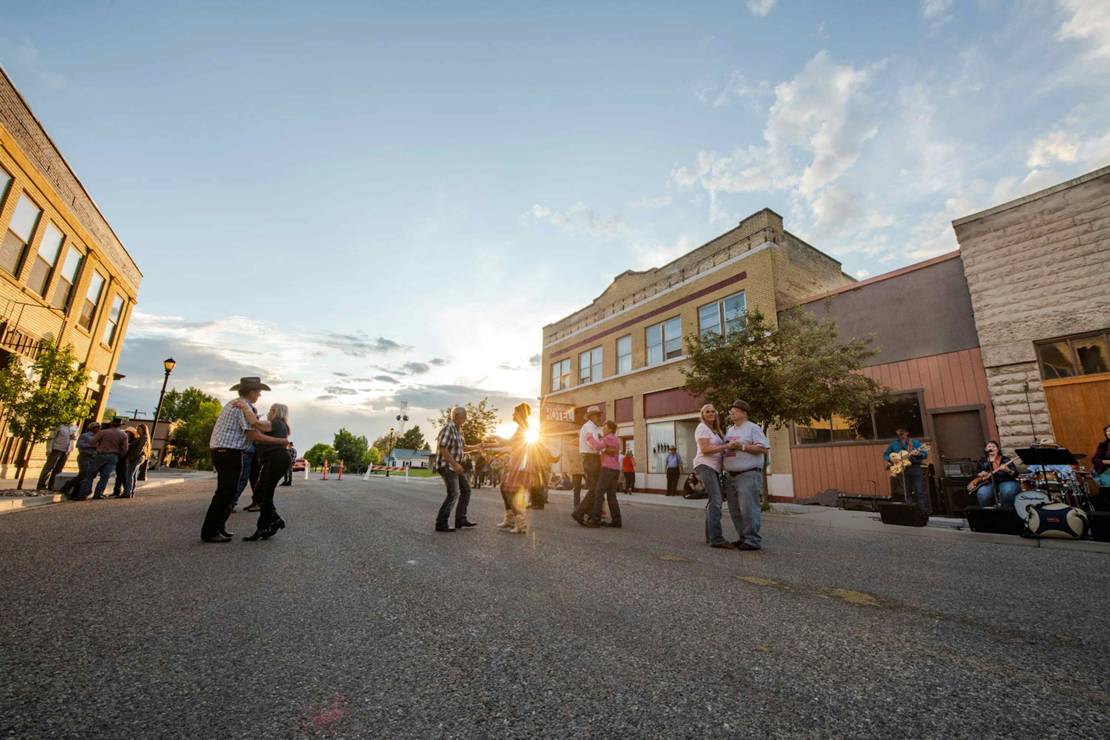 Dancing in the streets of Dubois ID, a part of Eastern Idaho.