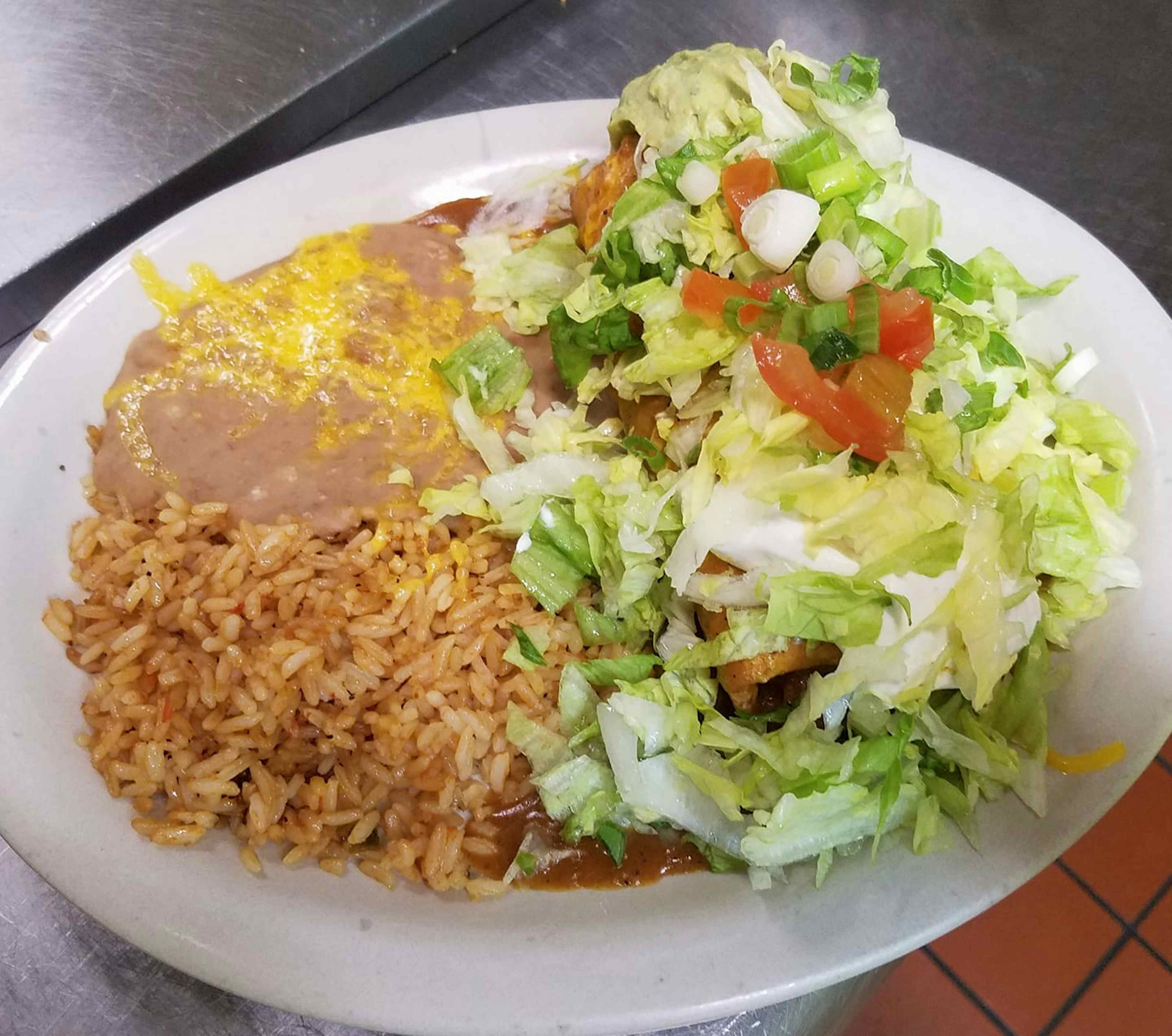 One of the many delicious meals of Mexican-cuisine that Plum Loco of Idaho Falls, Idaho in the Yellowstone Teton Territory has to offer