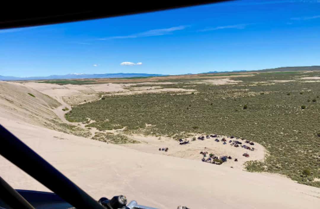 View from an ATV in St. Anthony Sand Dunes in Yellowstone Teton Territory