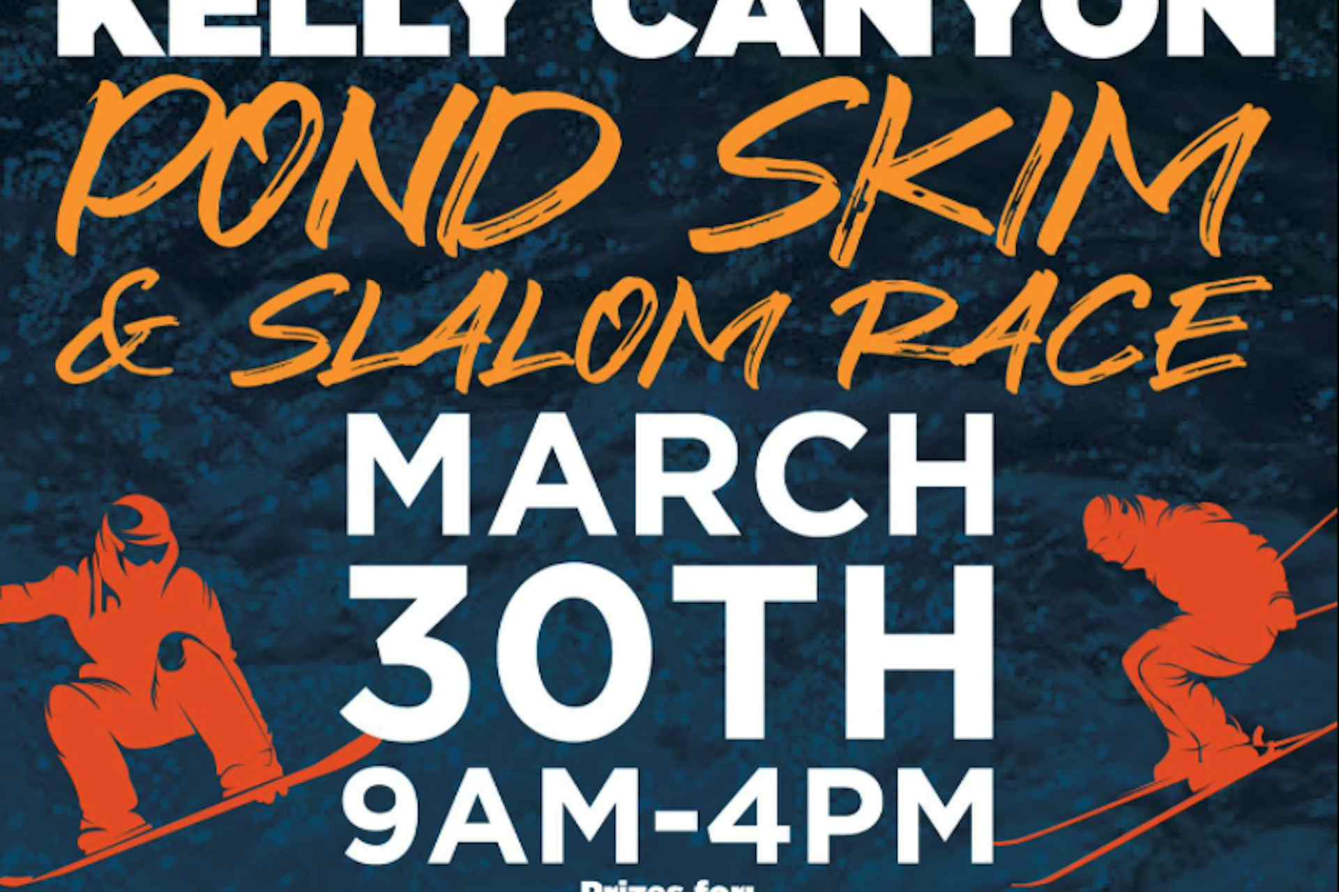 Flier for the Kelly Canyon Pond Skim and Slalom Race