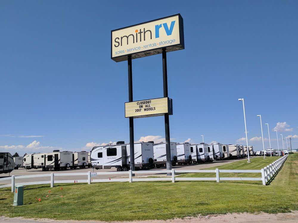 Roadside view of Smith RV of Idaho Falls, Idaho, located inside of the Yellowstone Teton Territory