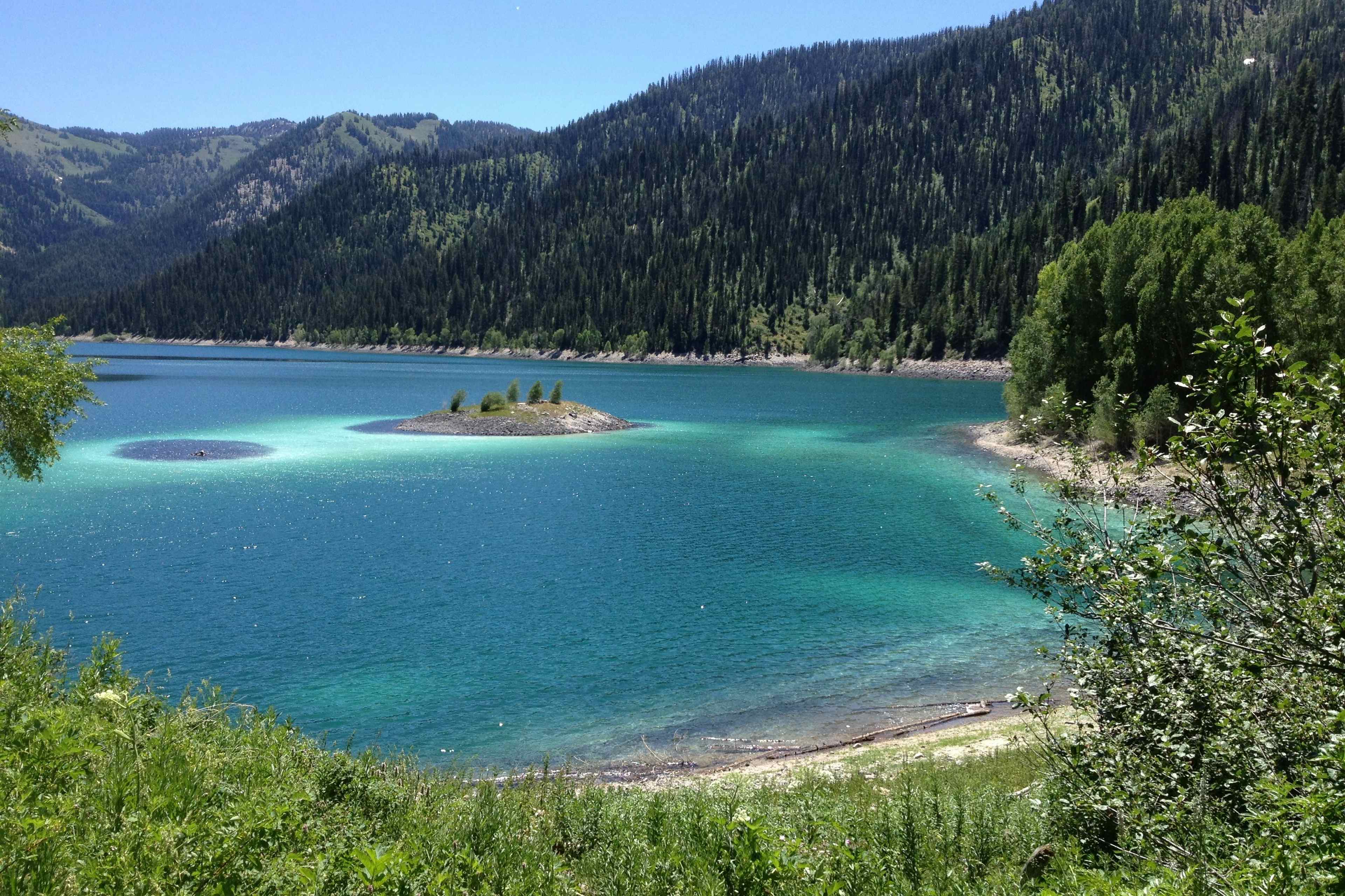 Upper Palisades Lake in Swan Valley and Irwin Idaho, a part of Eastern Idaho and Yellowstone Teton Territory.