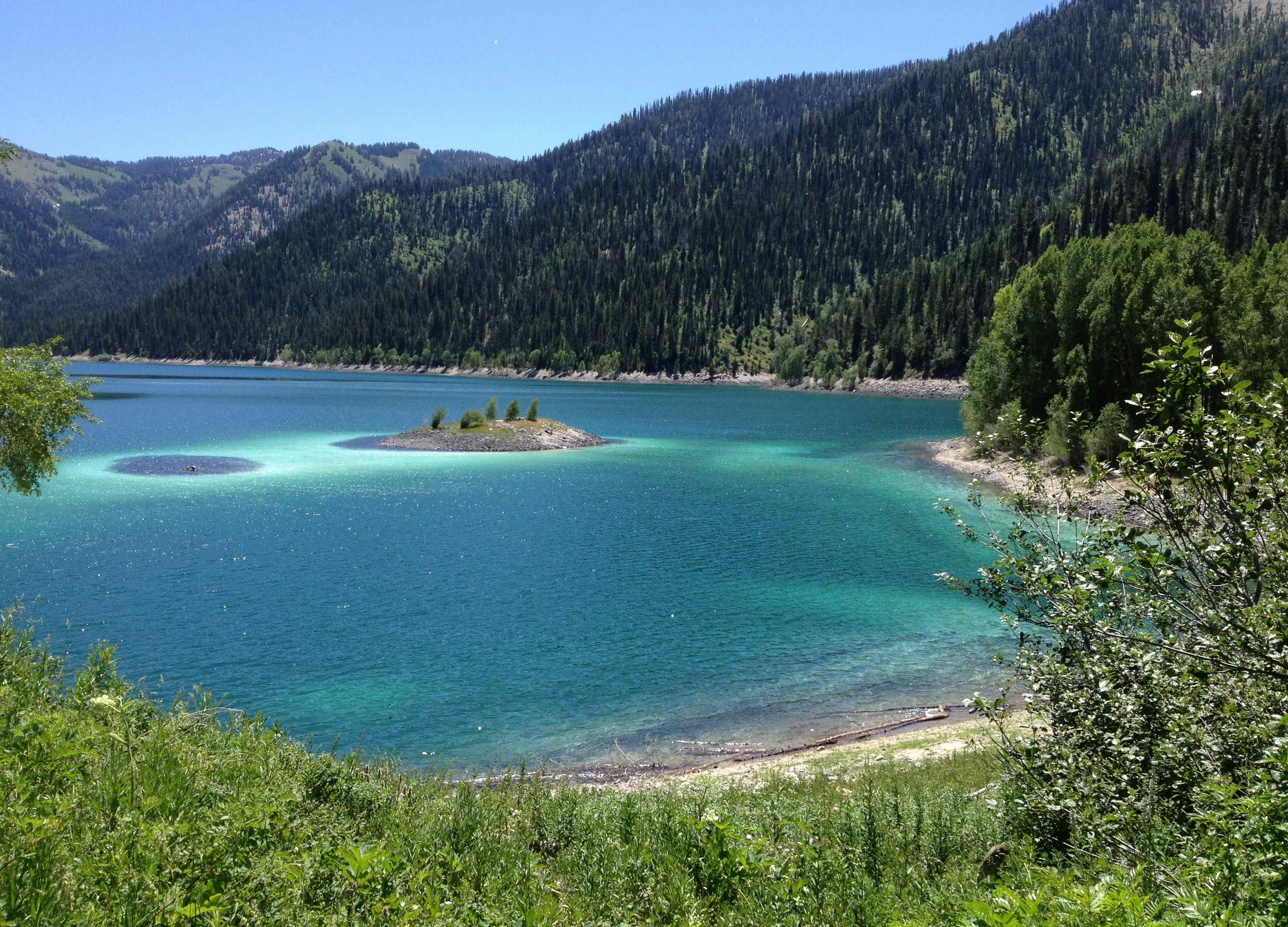 Upper Palisades Lake in Swan Valley and Irwin Idaho, a part of Eastern Idaho and Yellowstone Teton Territory.