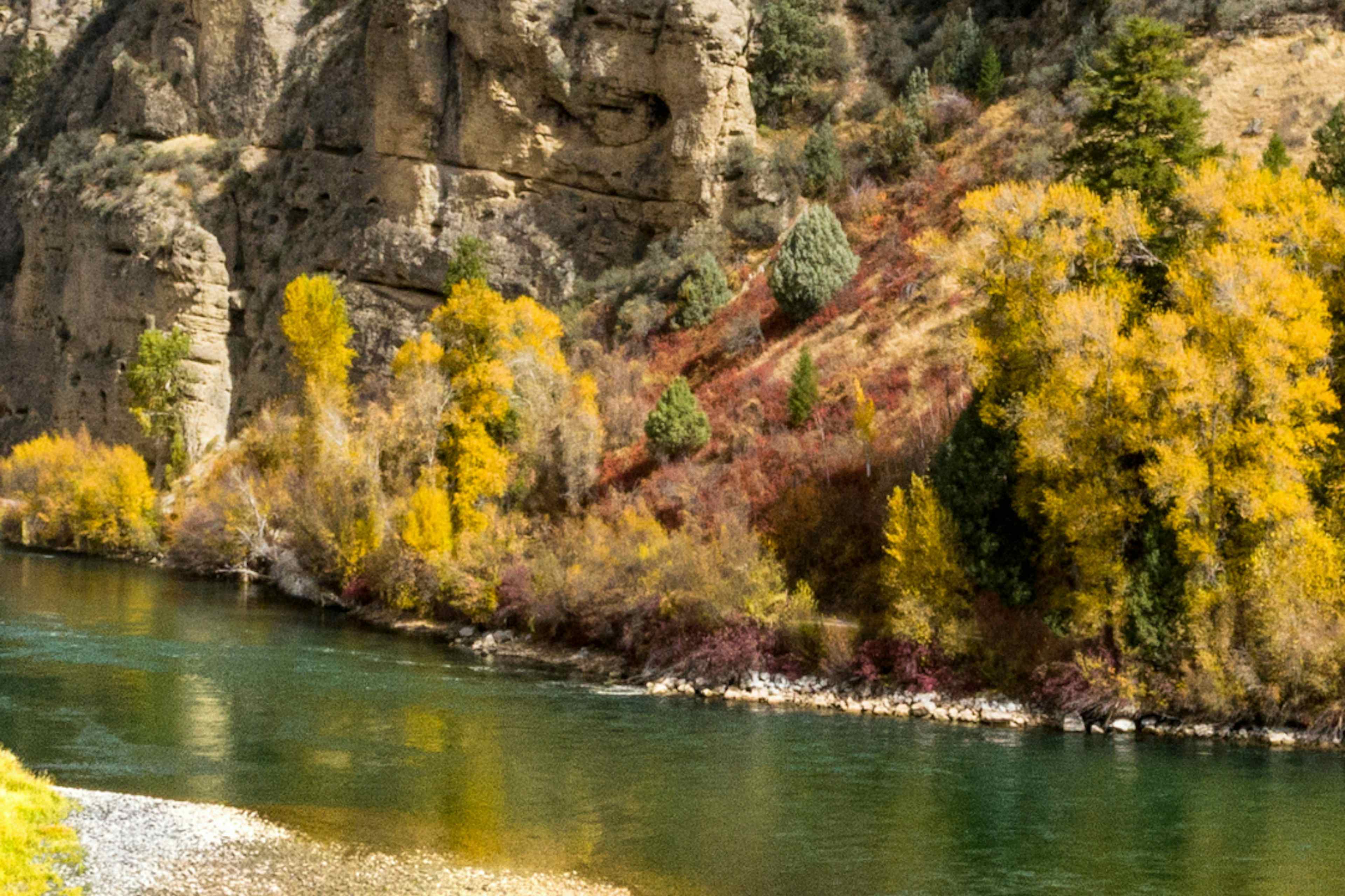 Fall in the South Fork of the Snake River in Yellowstone Teton Territory.