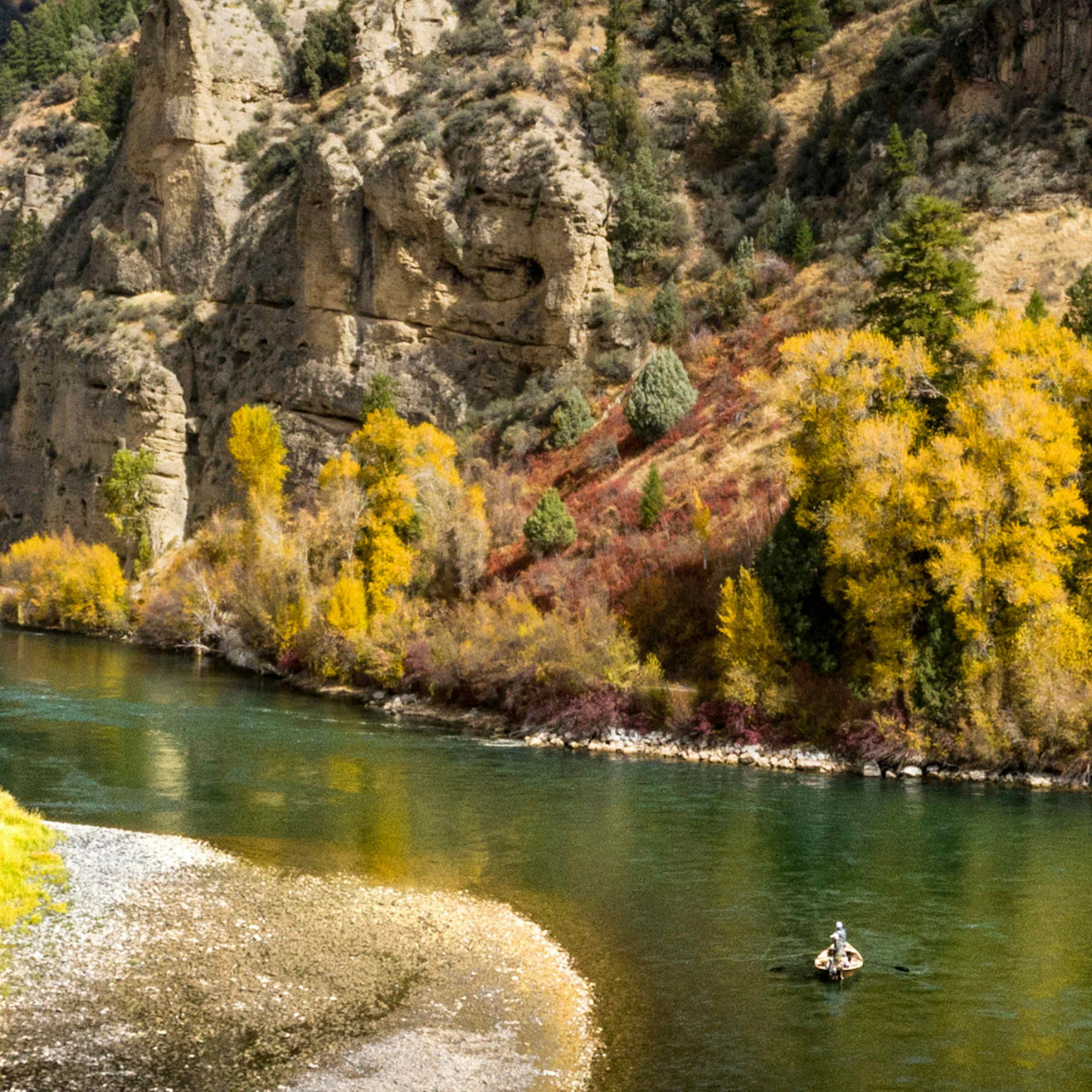 Fall in the South Fork of the Snake River in Yellowstone Teton Territory.