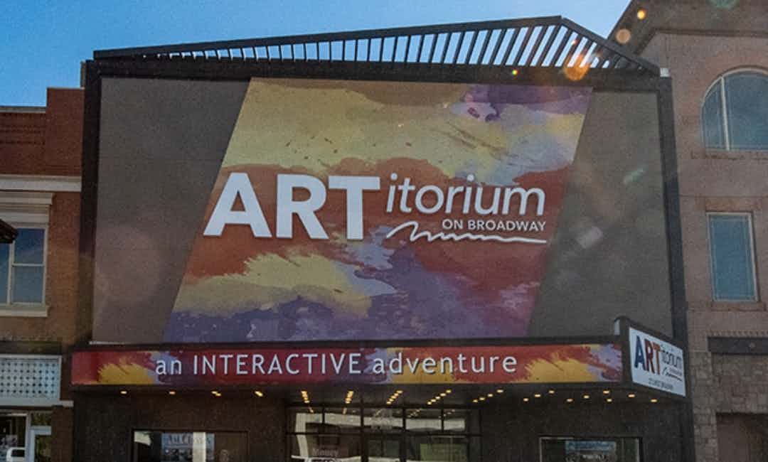 ARTitorium on Broadway sign in downtown Idaho Falls