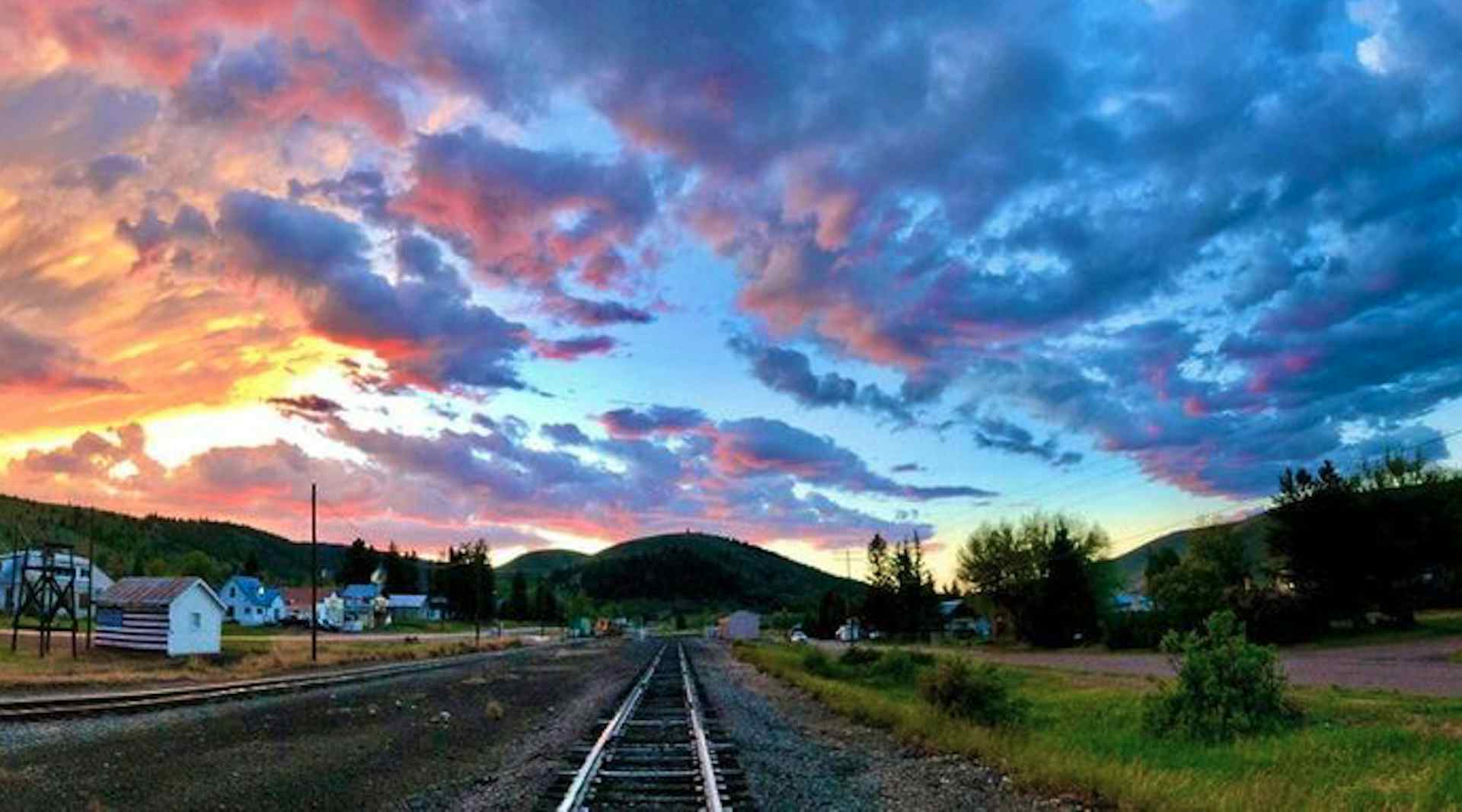 Photo by Lou Crandall Photo. Train railway to Spencer Idaho, a small town in Eastern Idaho, a part of Yellowstone Teton Territory.