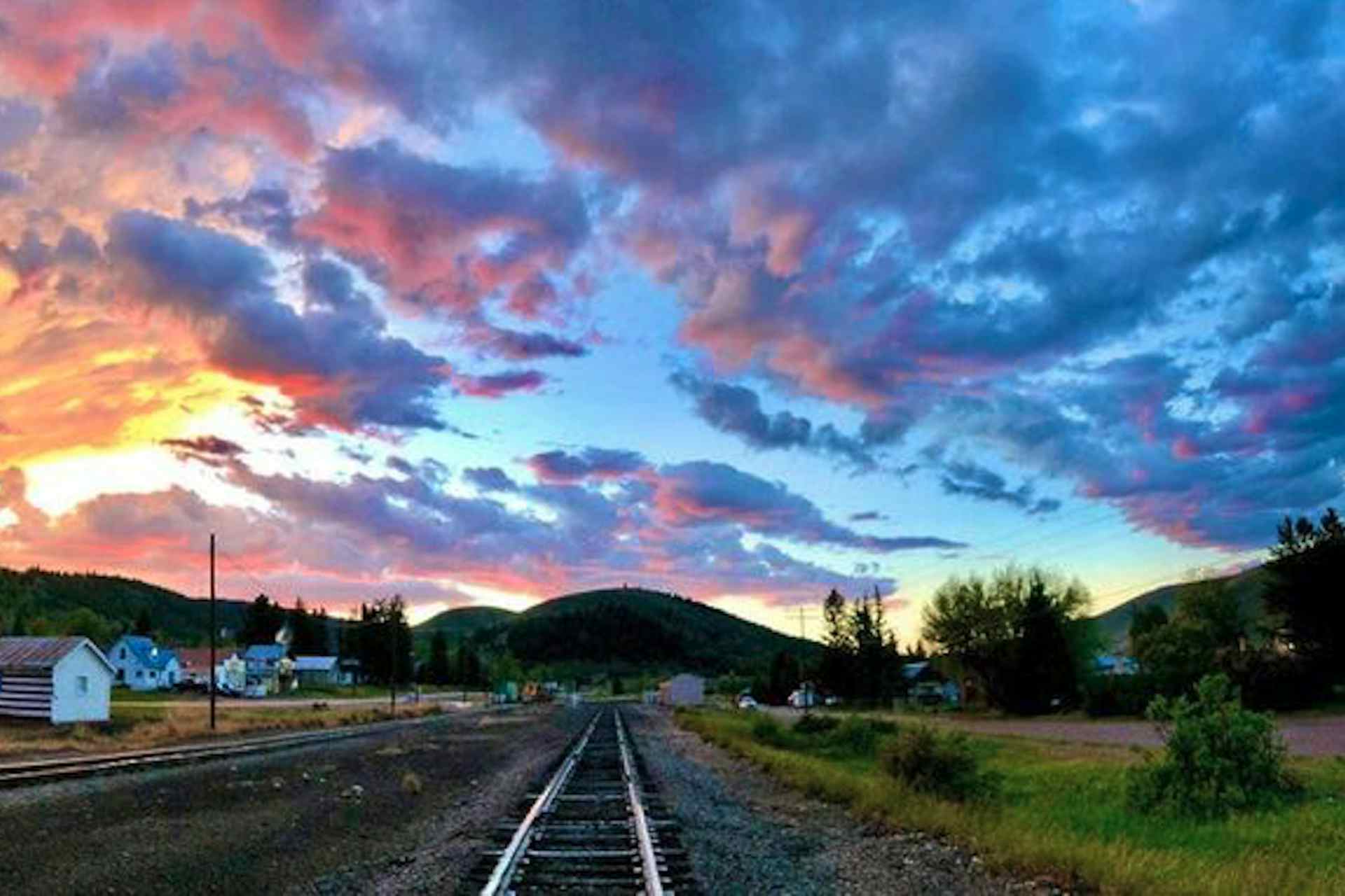Photo by Lou Crandall Photo. Train railway to Spencer Idaho, a small town in Eastern Idaho, a part of Yellowstone Teton Territory.