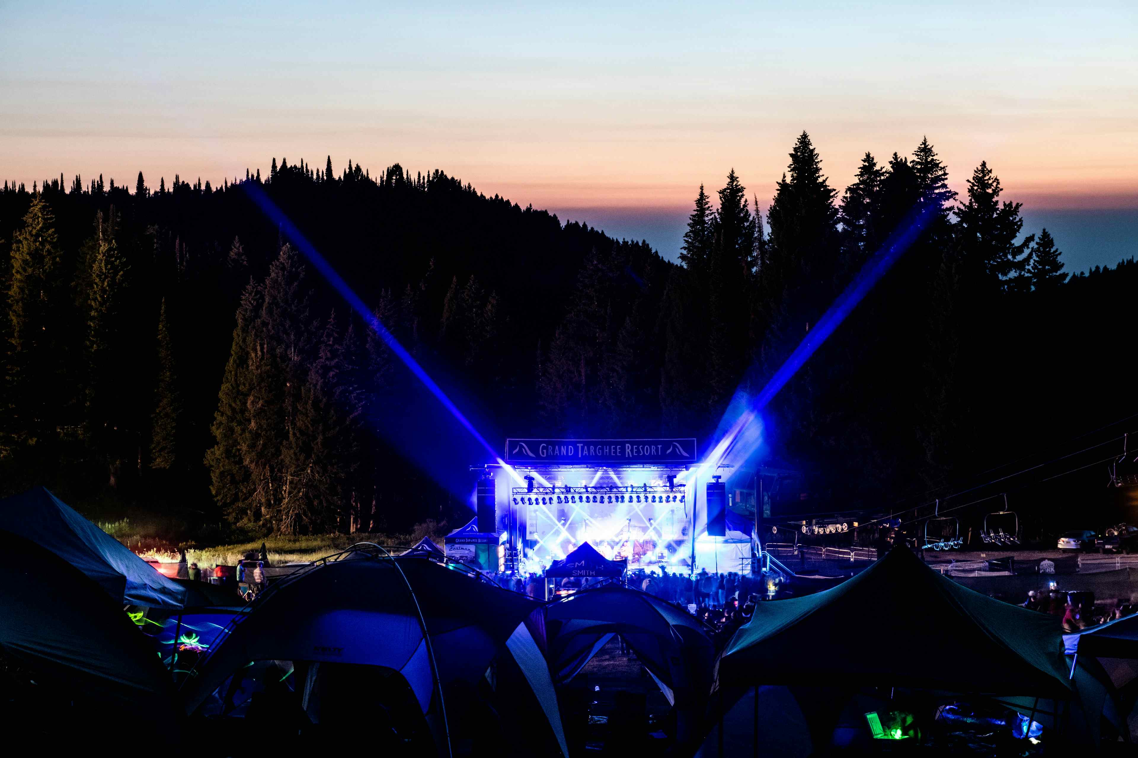 The Targhee Bluegrass Festival, an annual event in Teton Valley in Eastern Idaho, a part of the Yellowstone Teton Territory.