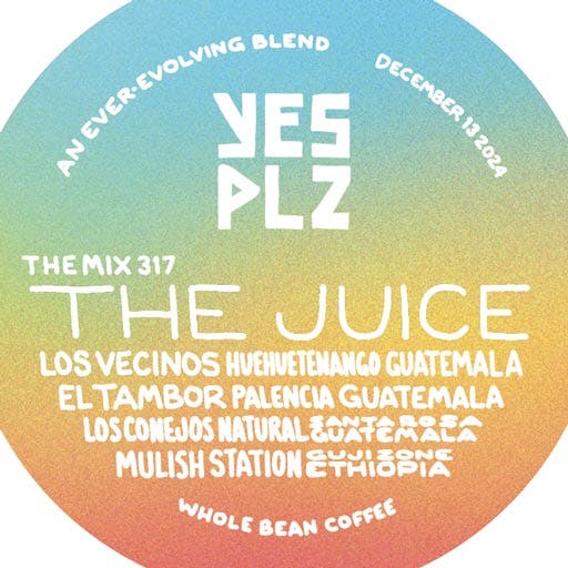 label for current release of freshly roasted coffee beans