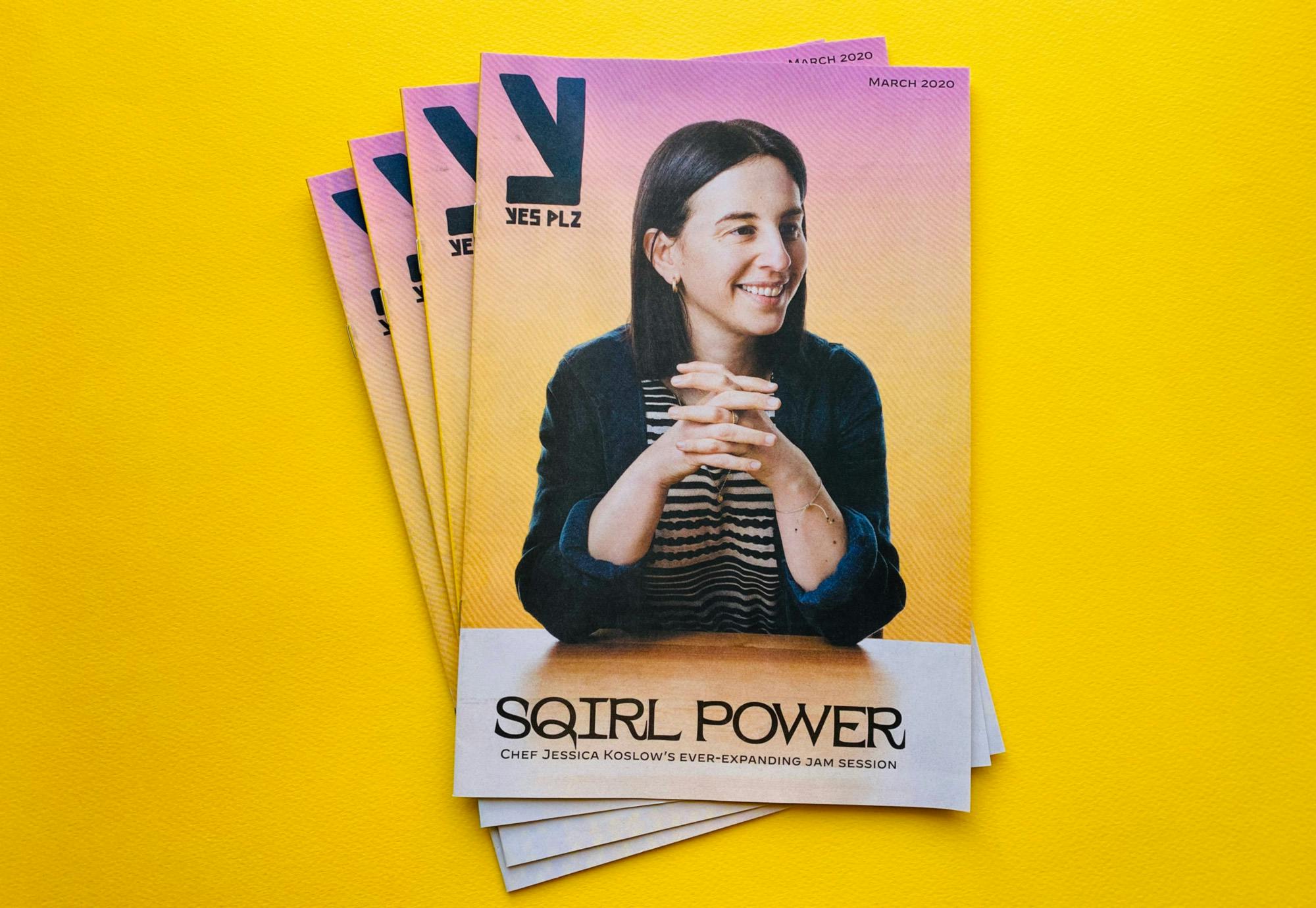 cover of the march issue of the YES PLZ zine featuring Jessica Koslow