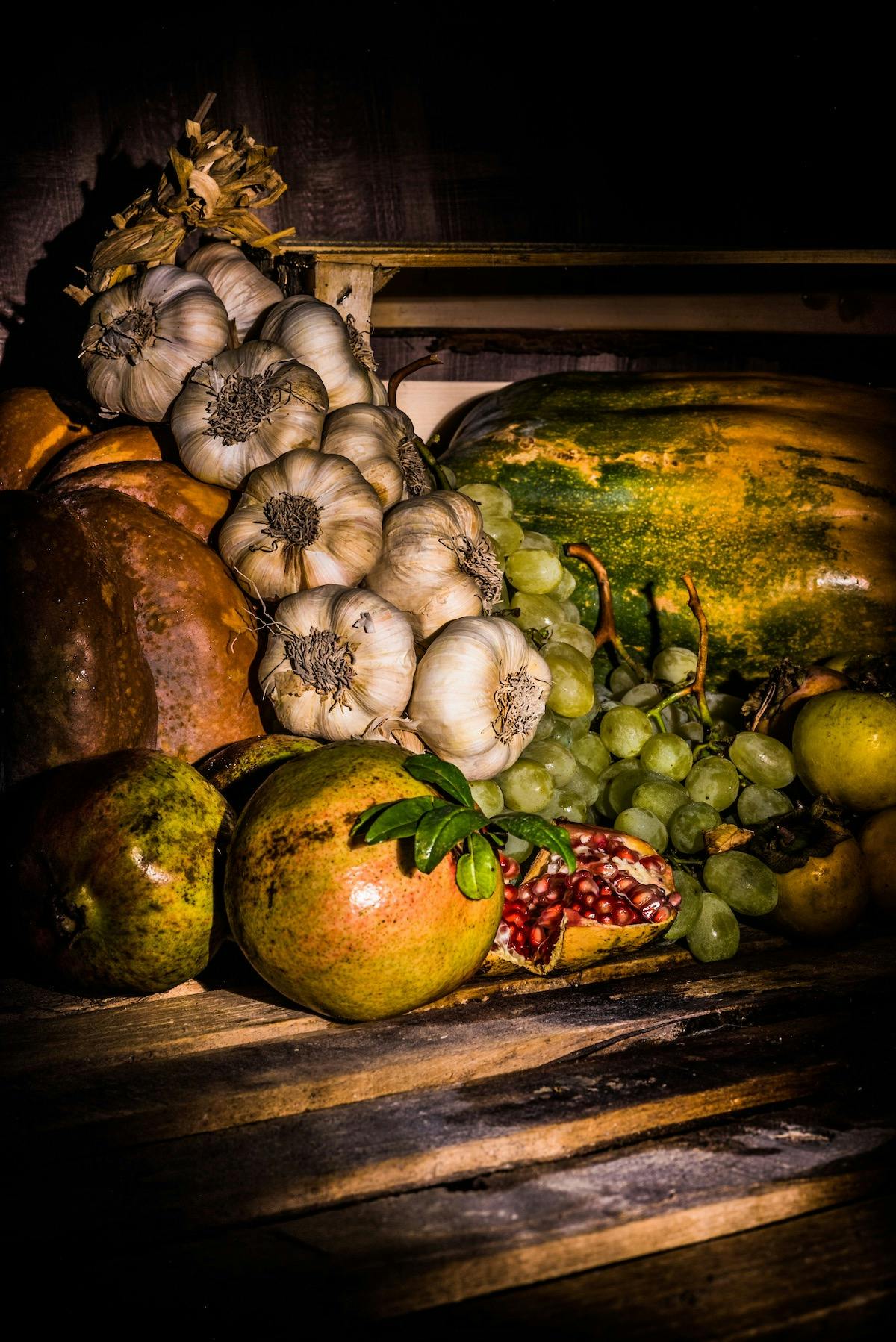 Vegetables of the storage kitchen