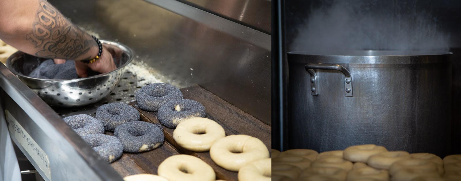 bagel making at Maurys bagels in Los Angeles