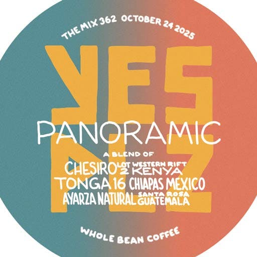 label for current release of freshly roasted coffee beans