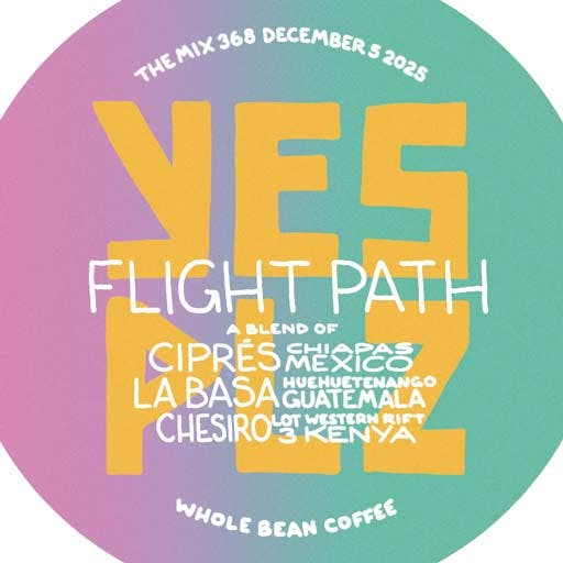 label for current release of freshly roasted coffee beans