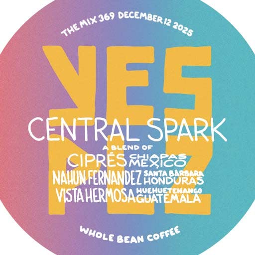 label for current release of freshly roasted coffee beans