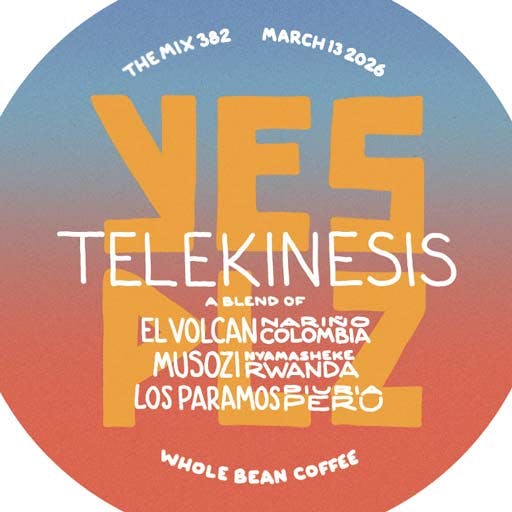 label for current release of freshly roasted coffee beans