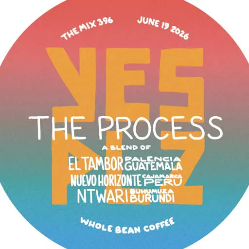label for current release of freshly roasted coffee beans