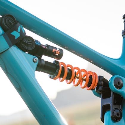 Fox DHX2 Coil shock on Carson Eiswalds 2020 Race Bike