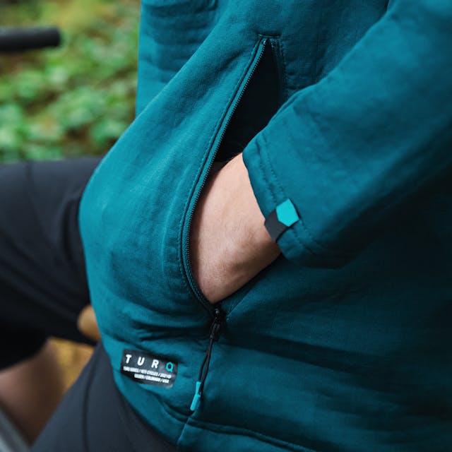 Turq Canyon Hoodie Detail Shot