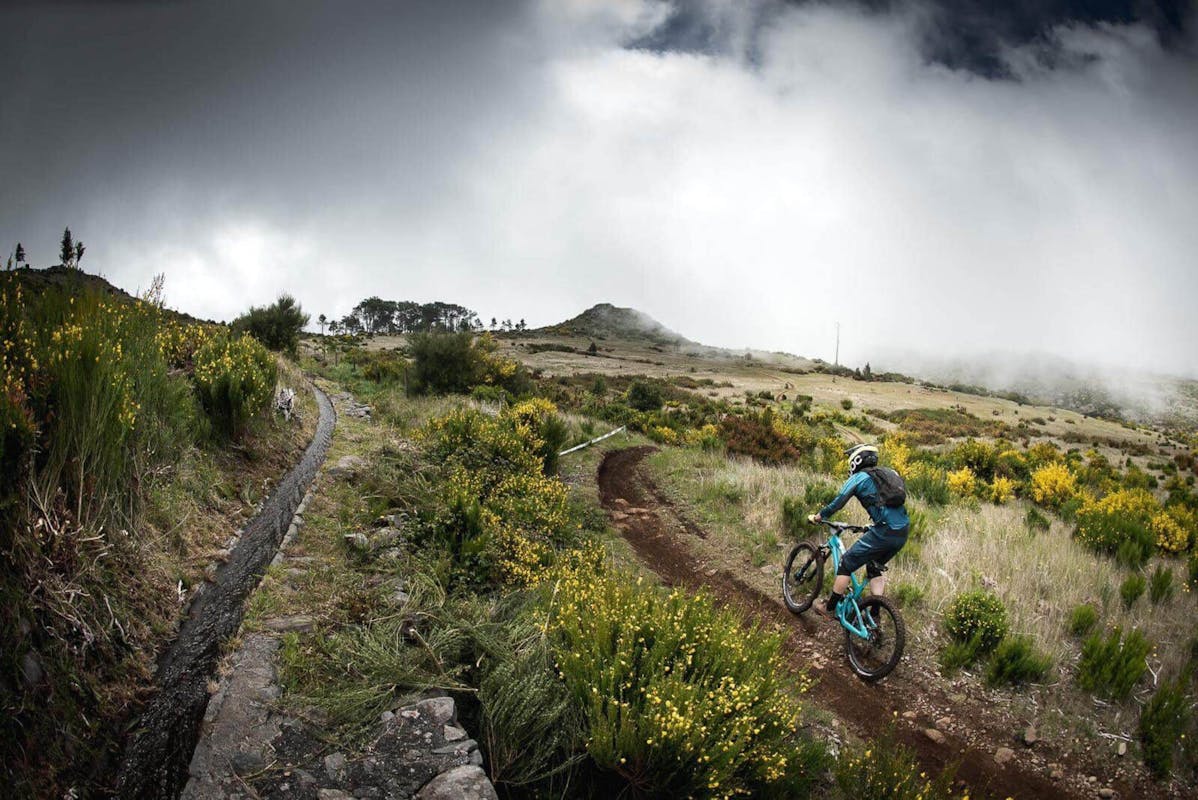 Adam Morse racing into the clouds