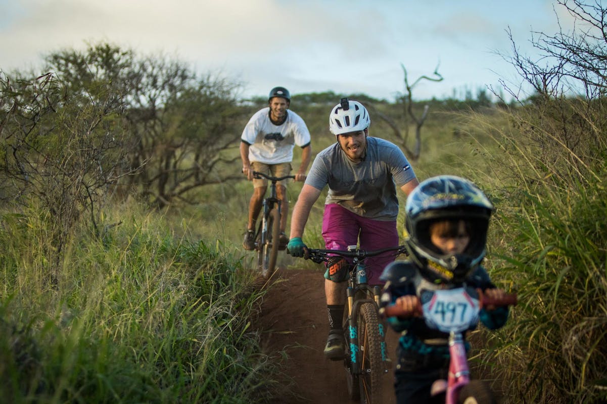 Max Fierek riding with kids