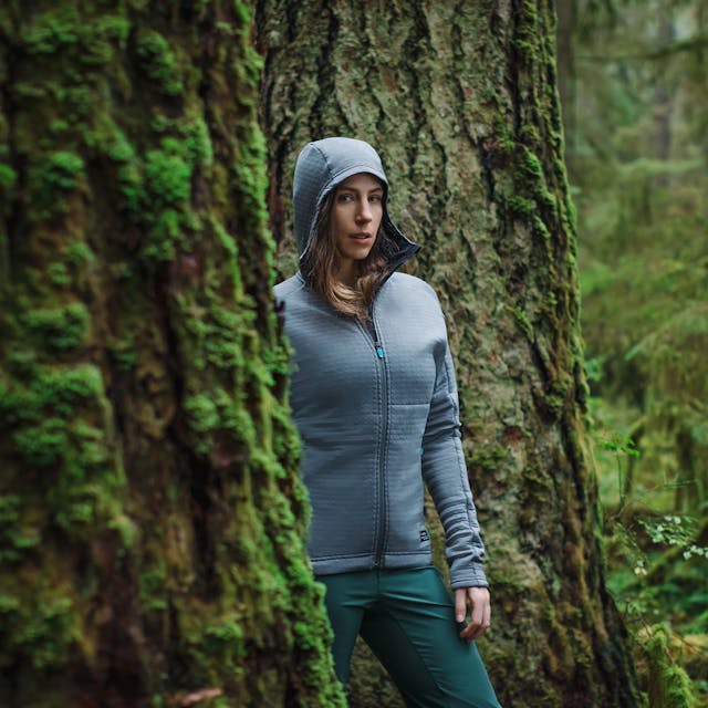 Turq Canyon Hoodie Detail Shot
