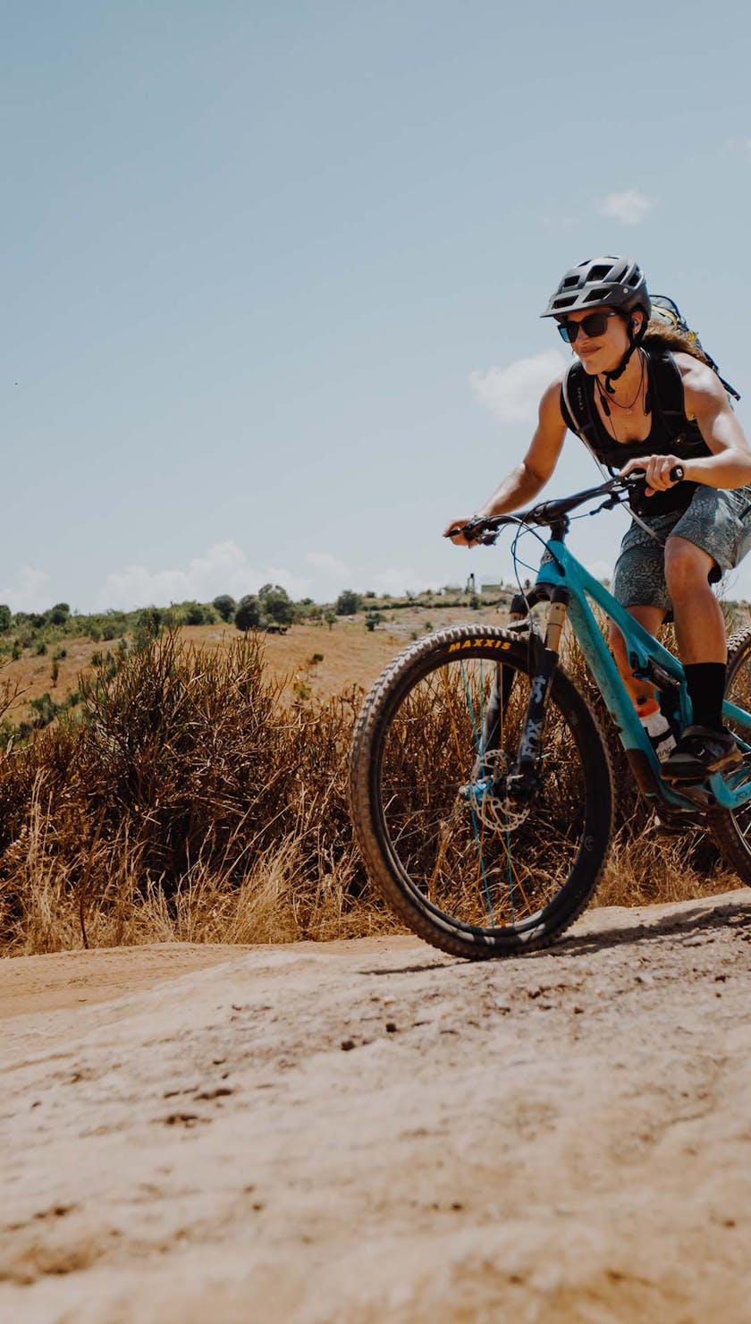 Nichole Baker kicking up dust on her SB100