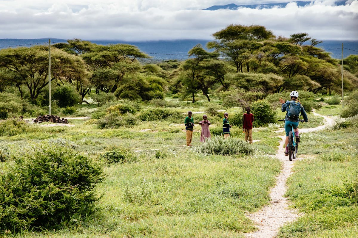 Nichole Baker riding in Uganda