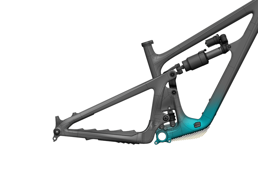 SB160 Downtube Clearance Frame Feature
