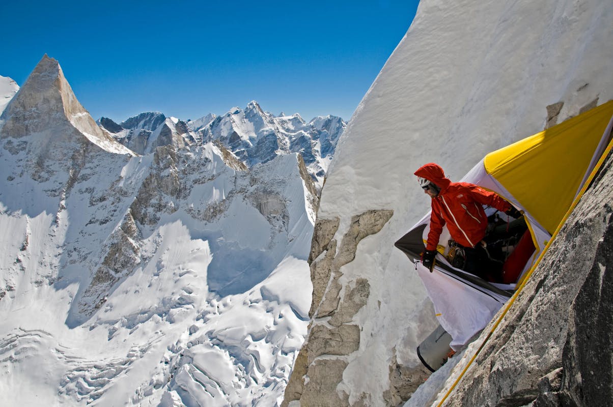 Renan Ozturk high in the mountains