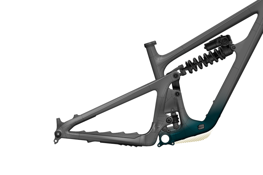 SB165 Frame Feature Downtube Clearace