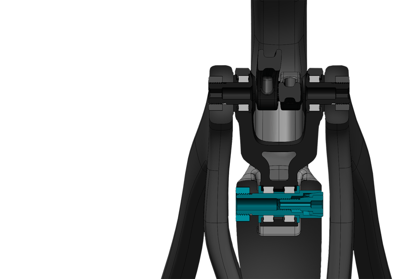 SB160 Collet Axle Frame Feature