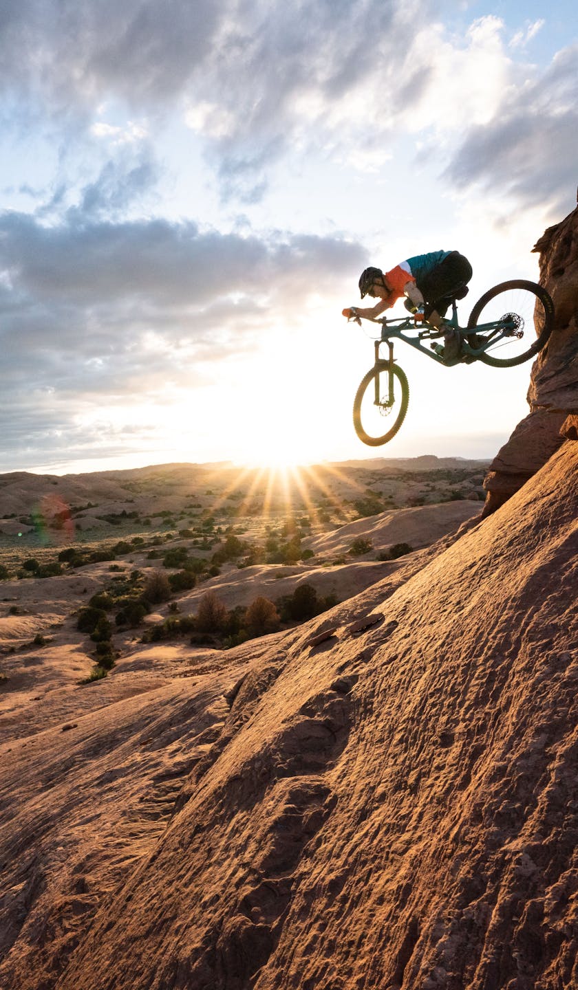 Marty Schaffer dropping into slickrock