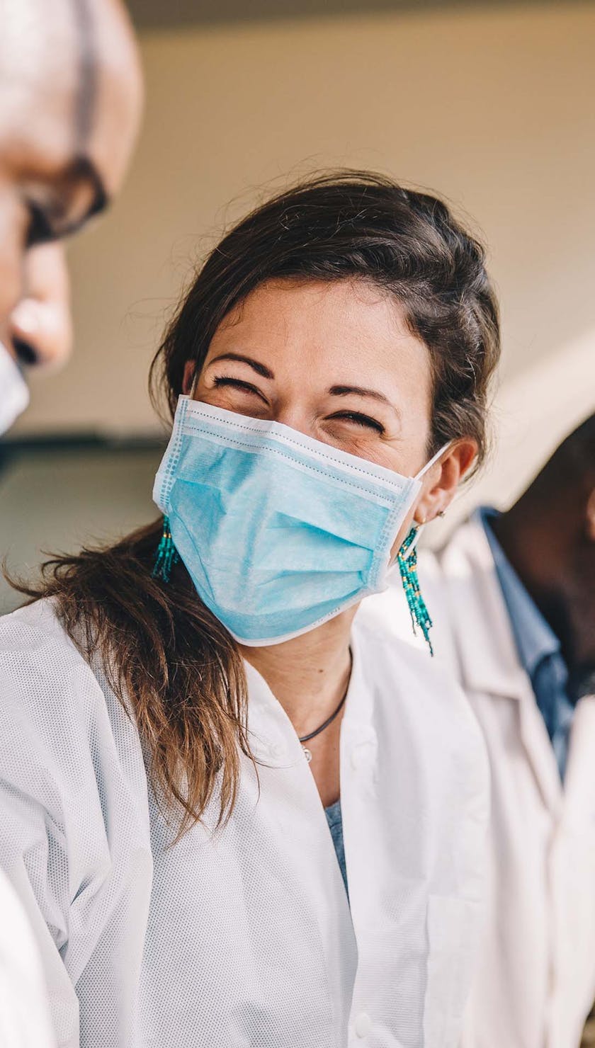 Nichole Baker working in Uganda