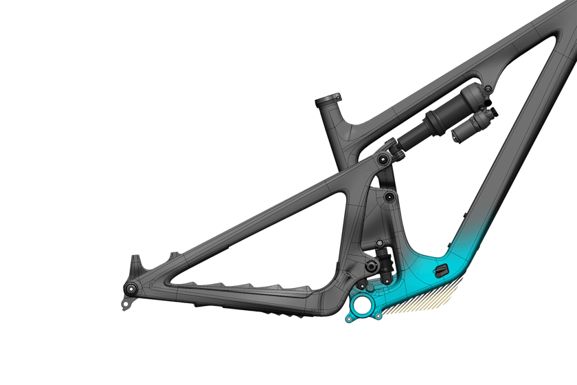 SB140 Downtube Clearance Frame Feature