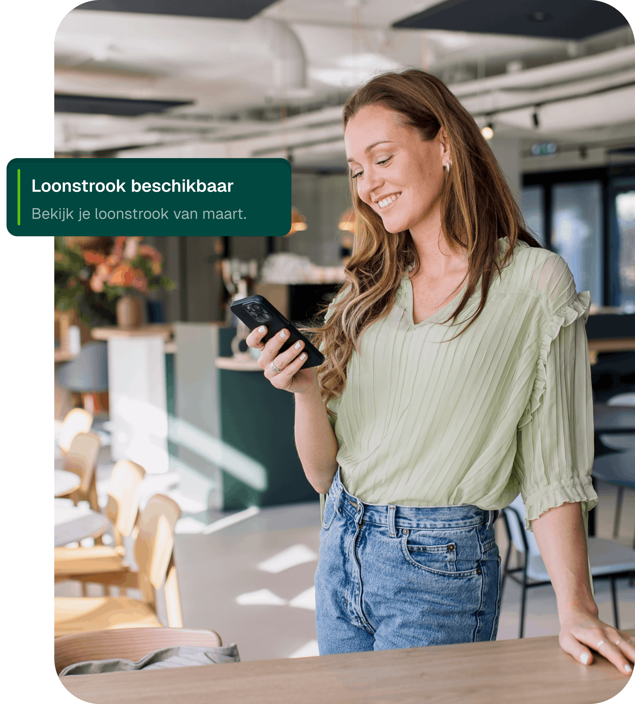 Mobiele app, loonstrook bekijken