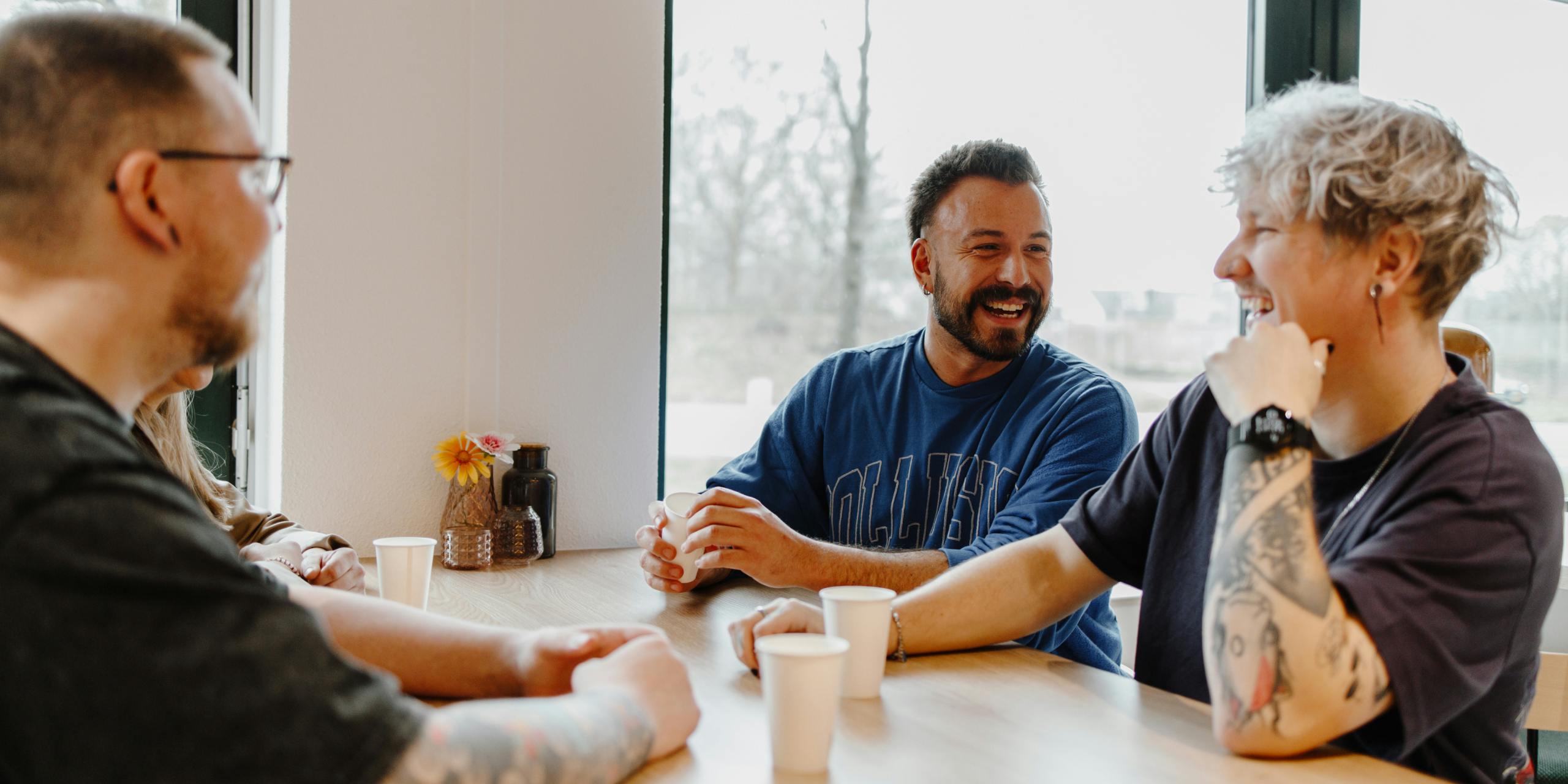 Employes colleagues working