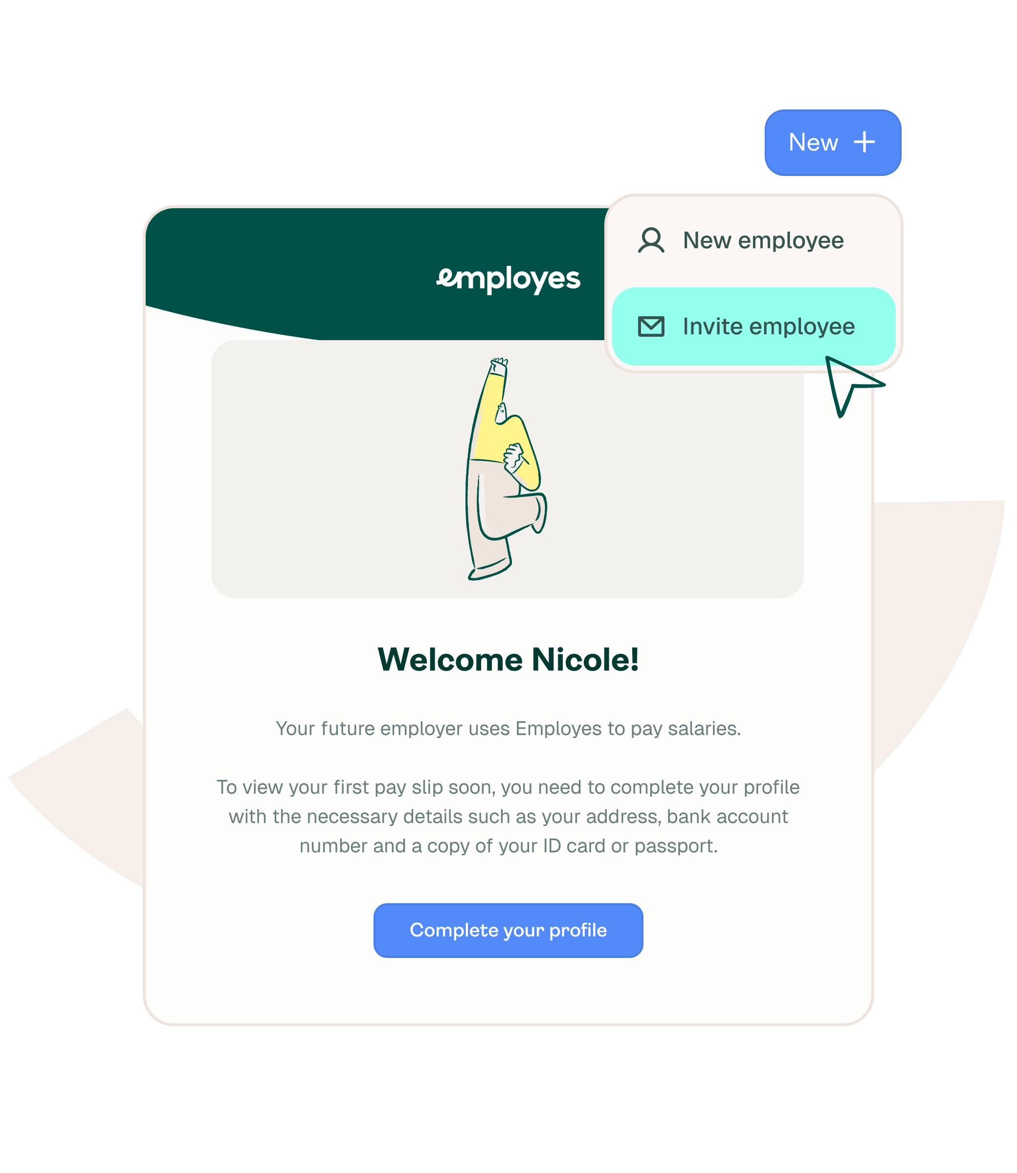 Invite new colleagues with ESS self-onboarding