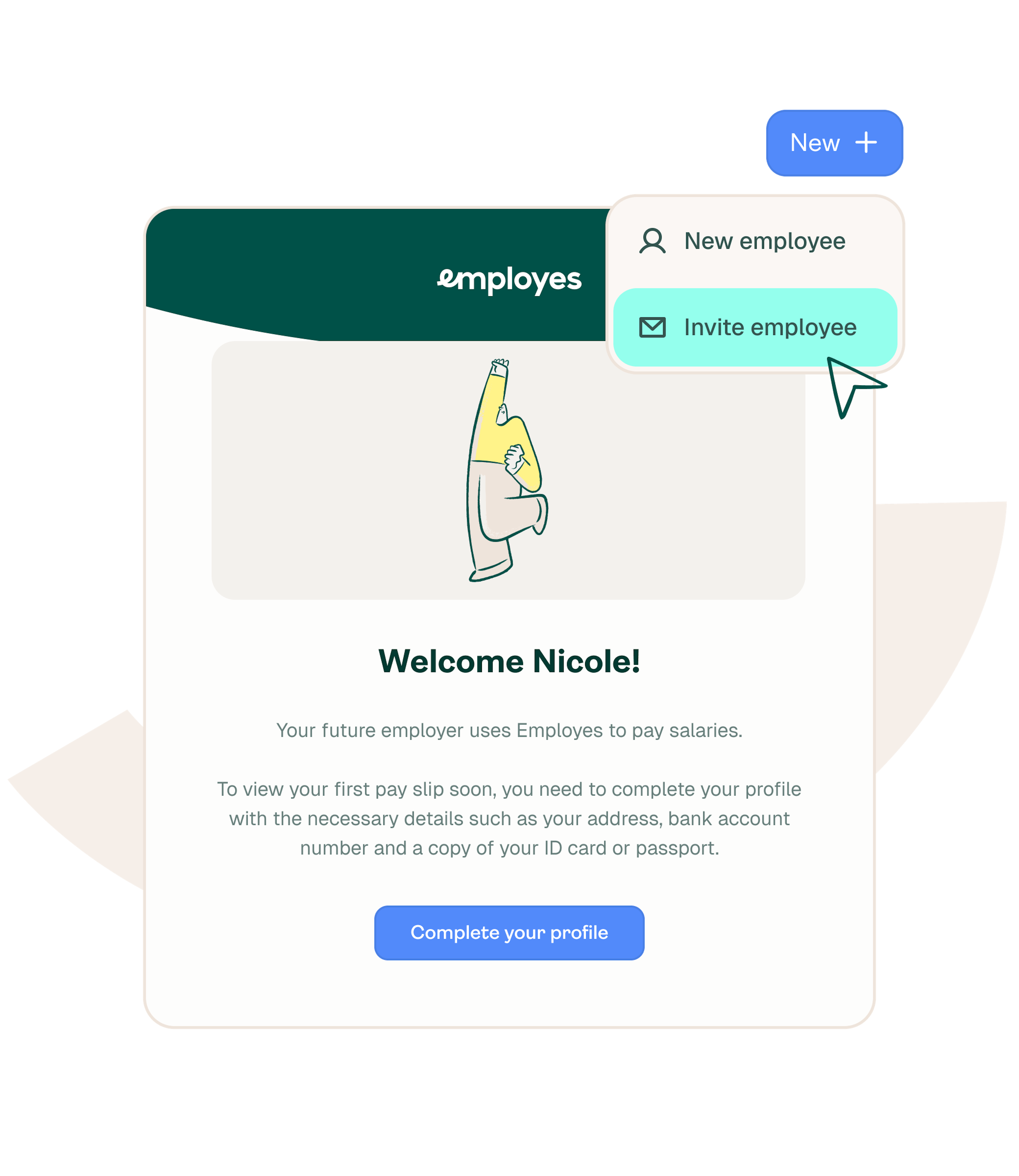 Invite new colleagues with ESS self-onboarding