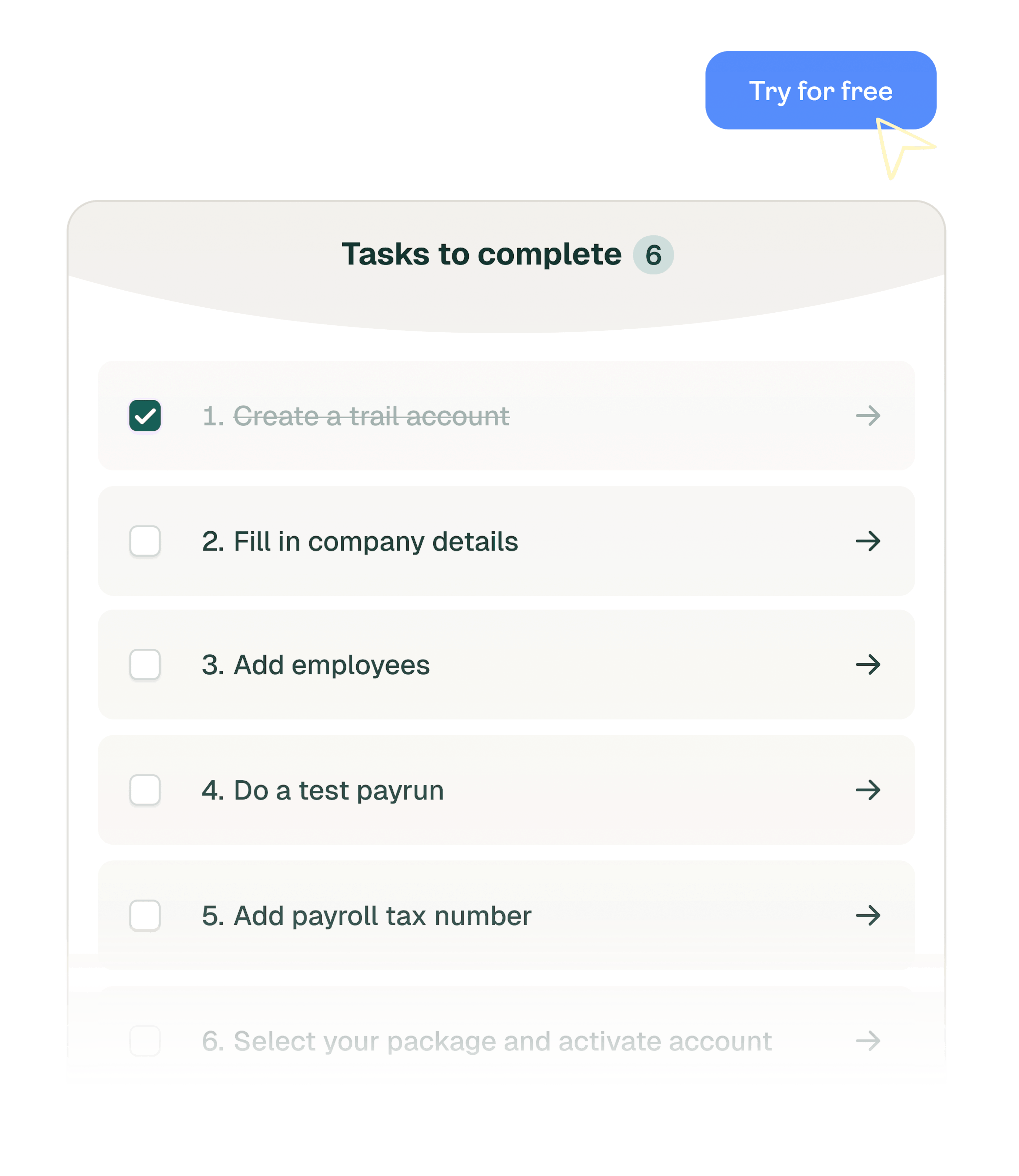 Product onboarding checklist