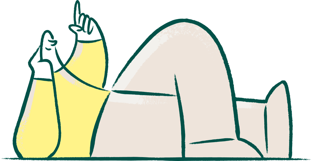 Laying down illustration