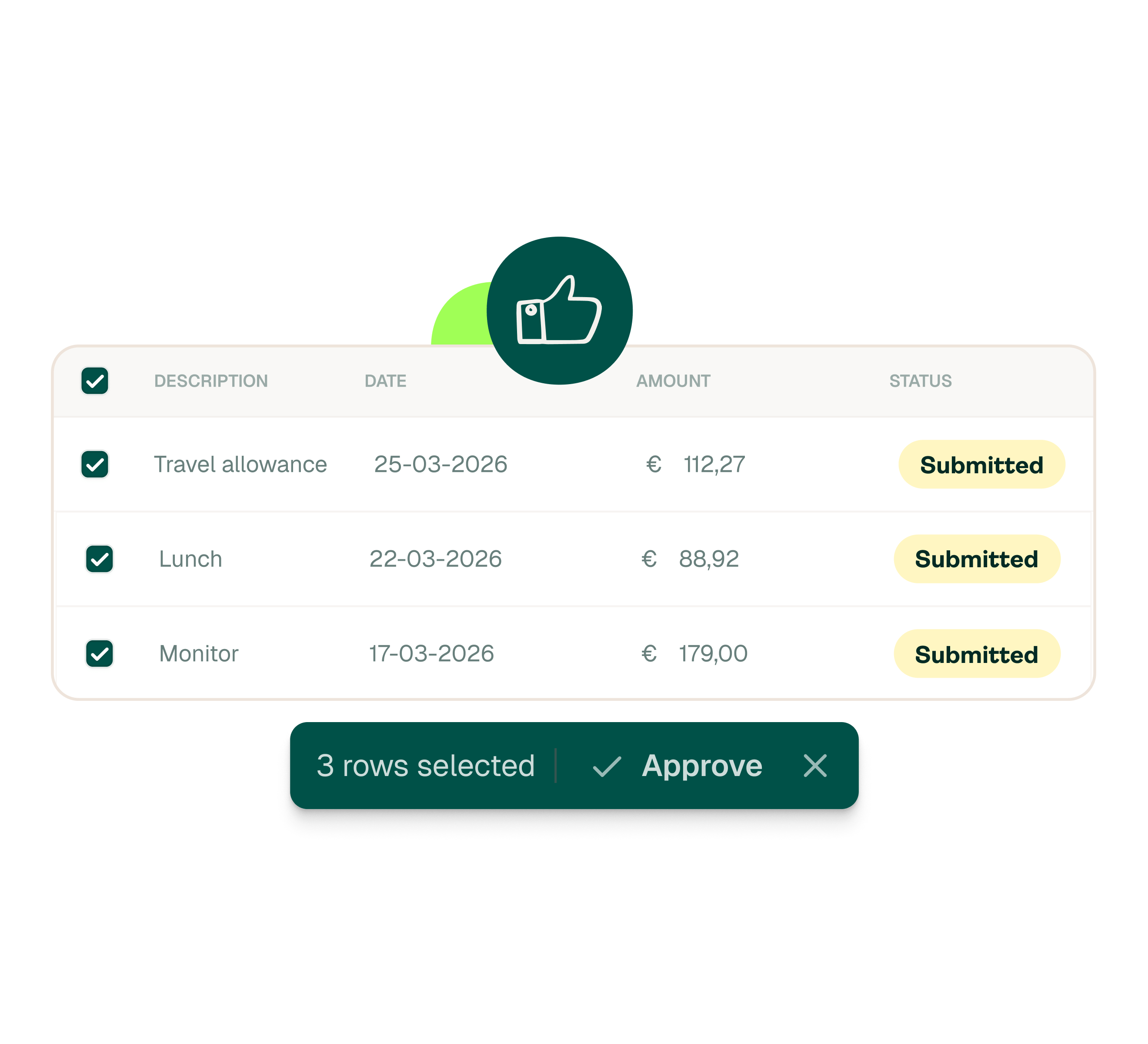 Approve worked hours in bulk