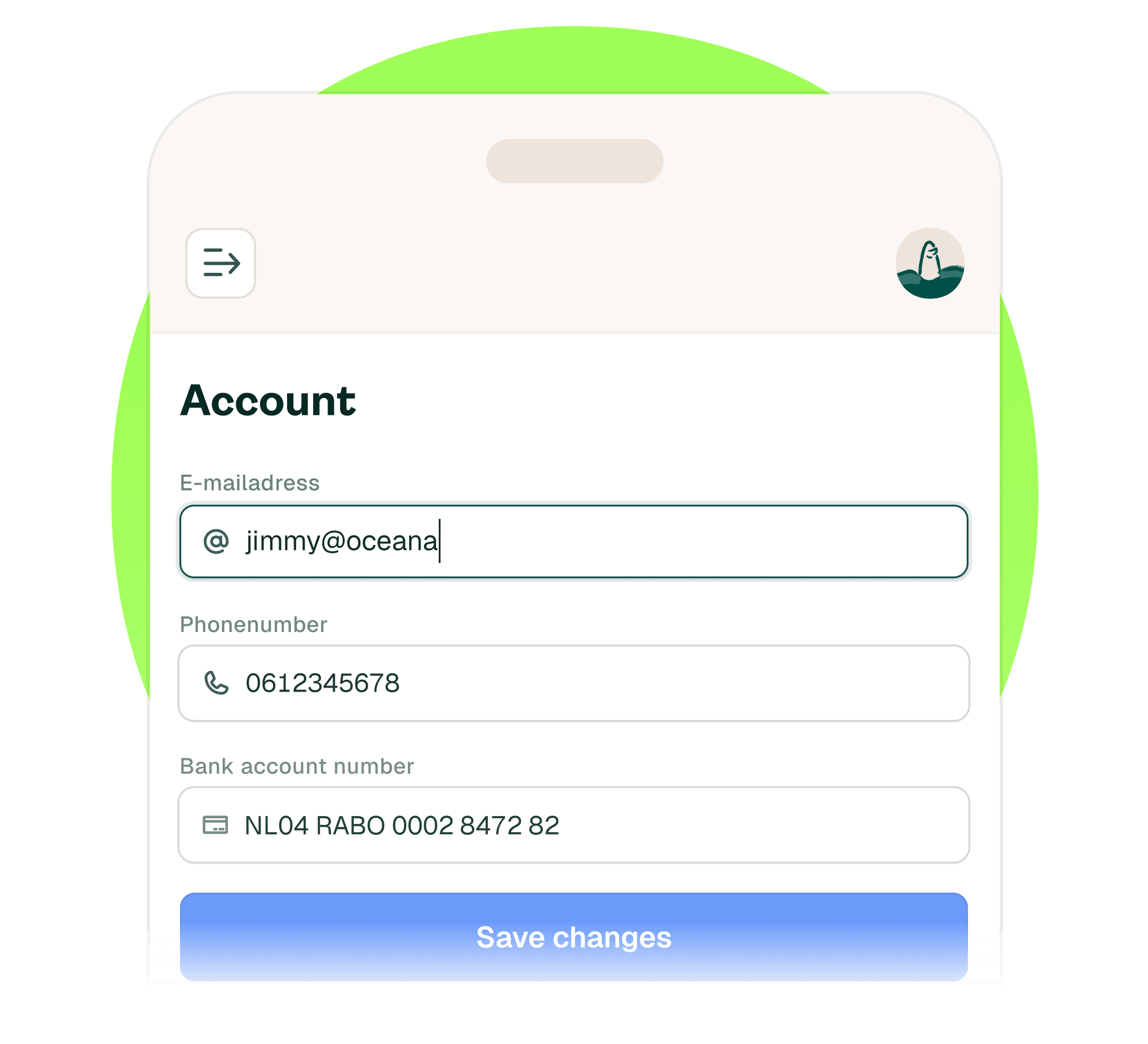Edit employee data mobile app ESS
