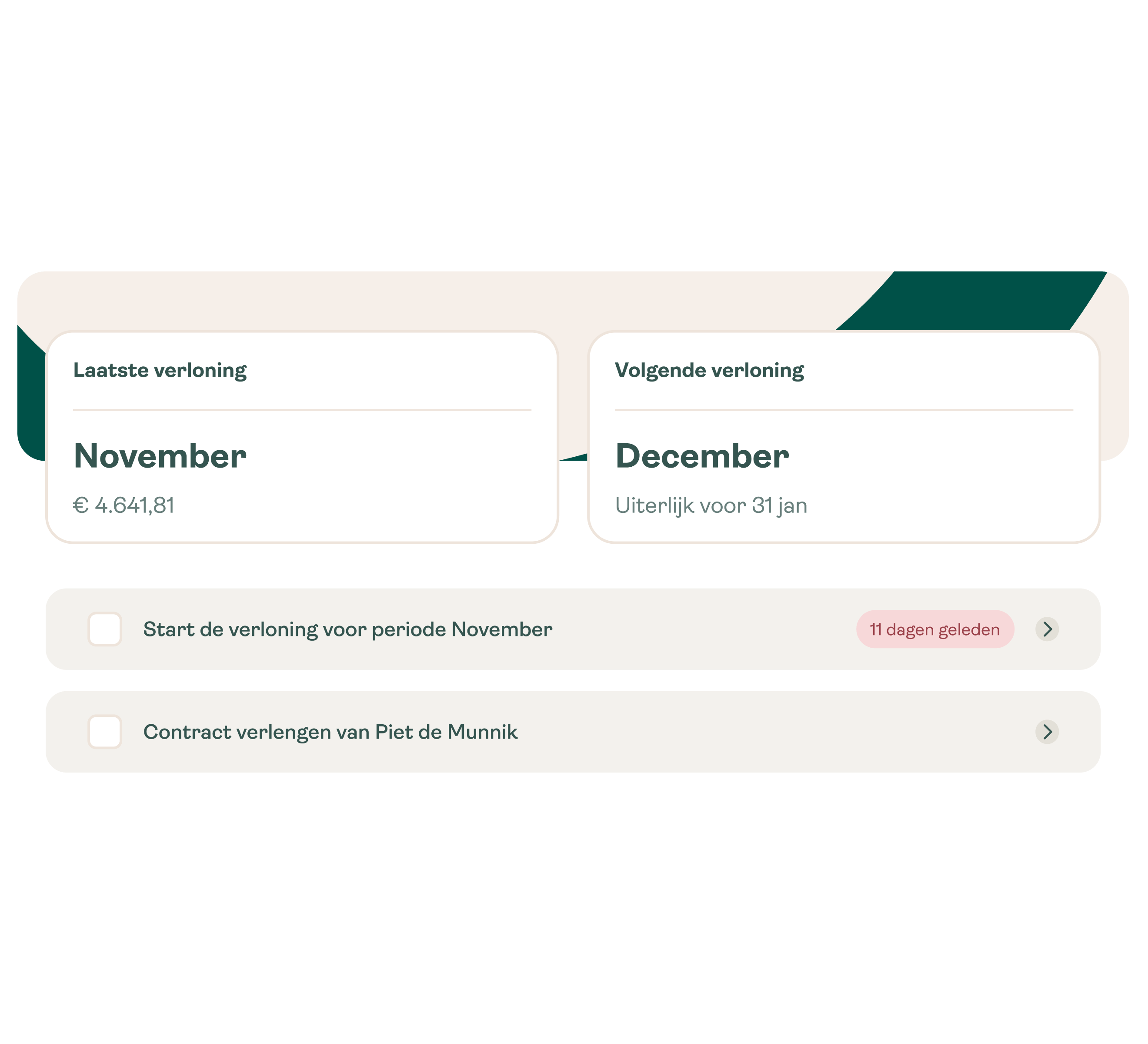 Dashboard verloningen