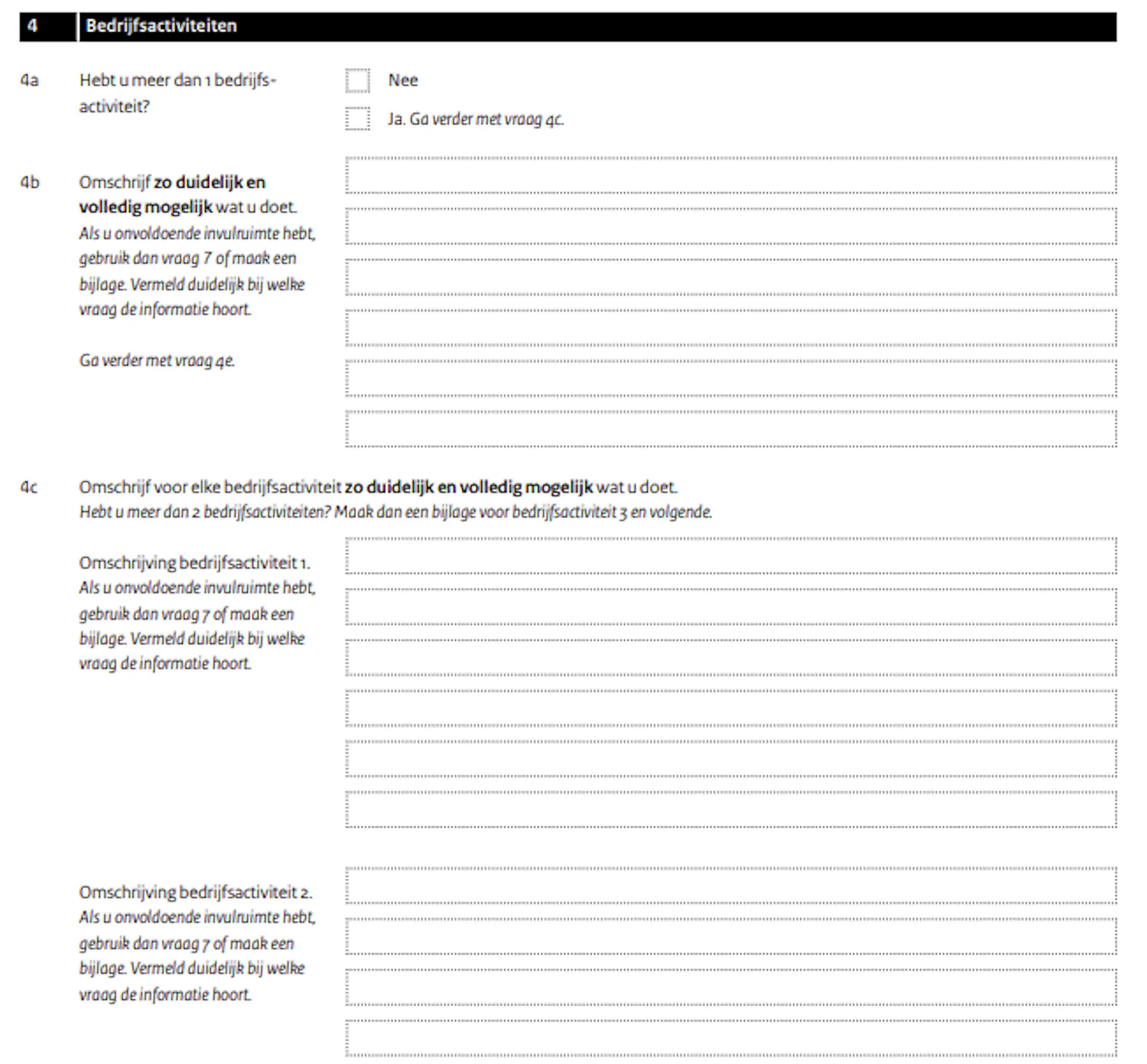 bedrijfsactiviteiten