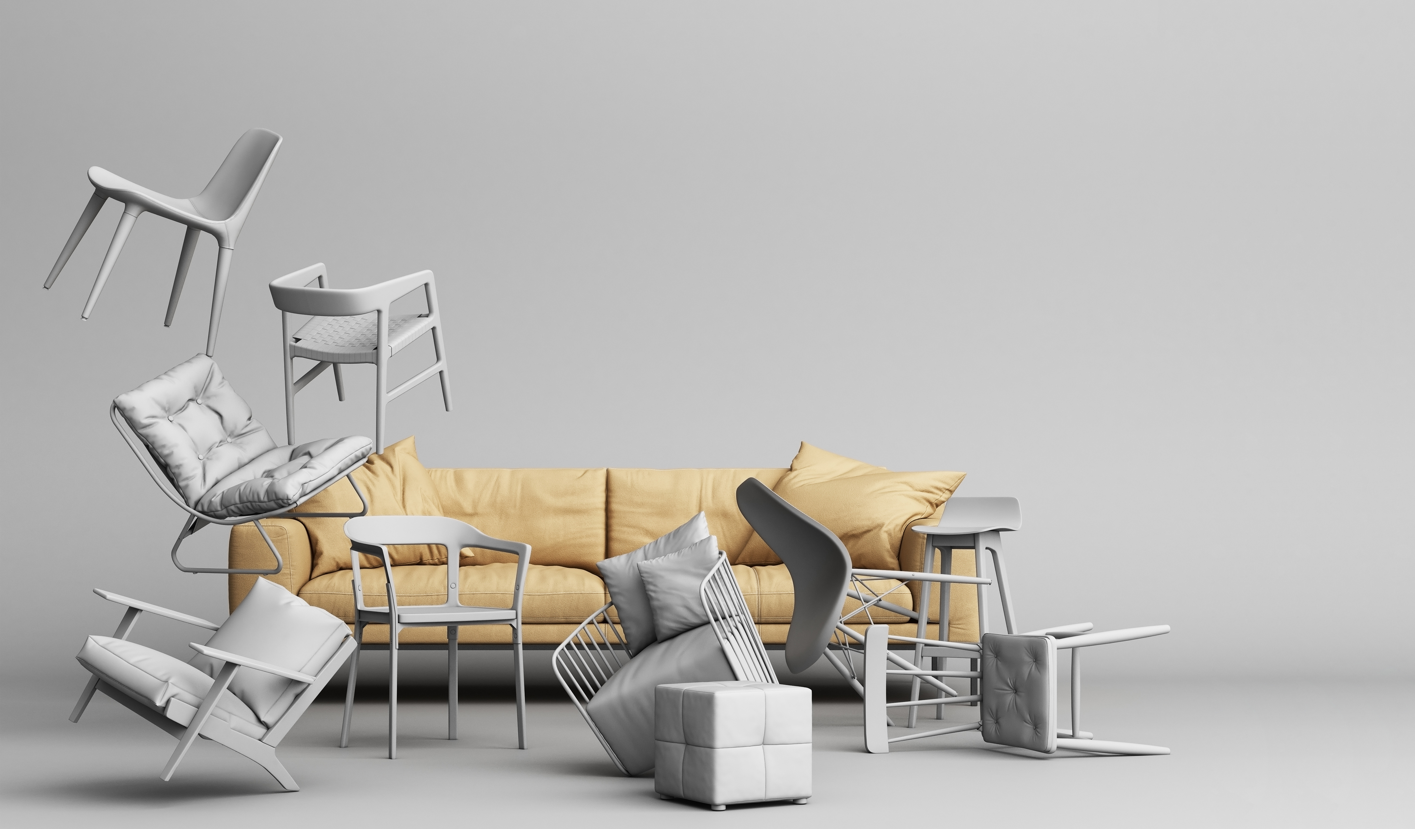3d modeled furniture