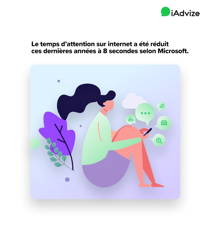 blogpost illustration : 8 secondes de temps d'attention sur internet