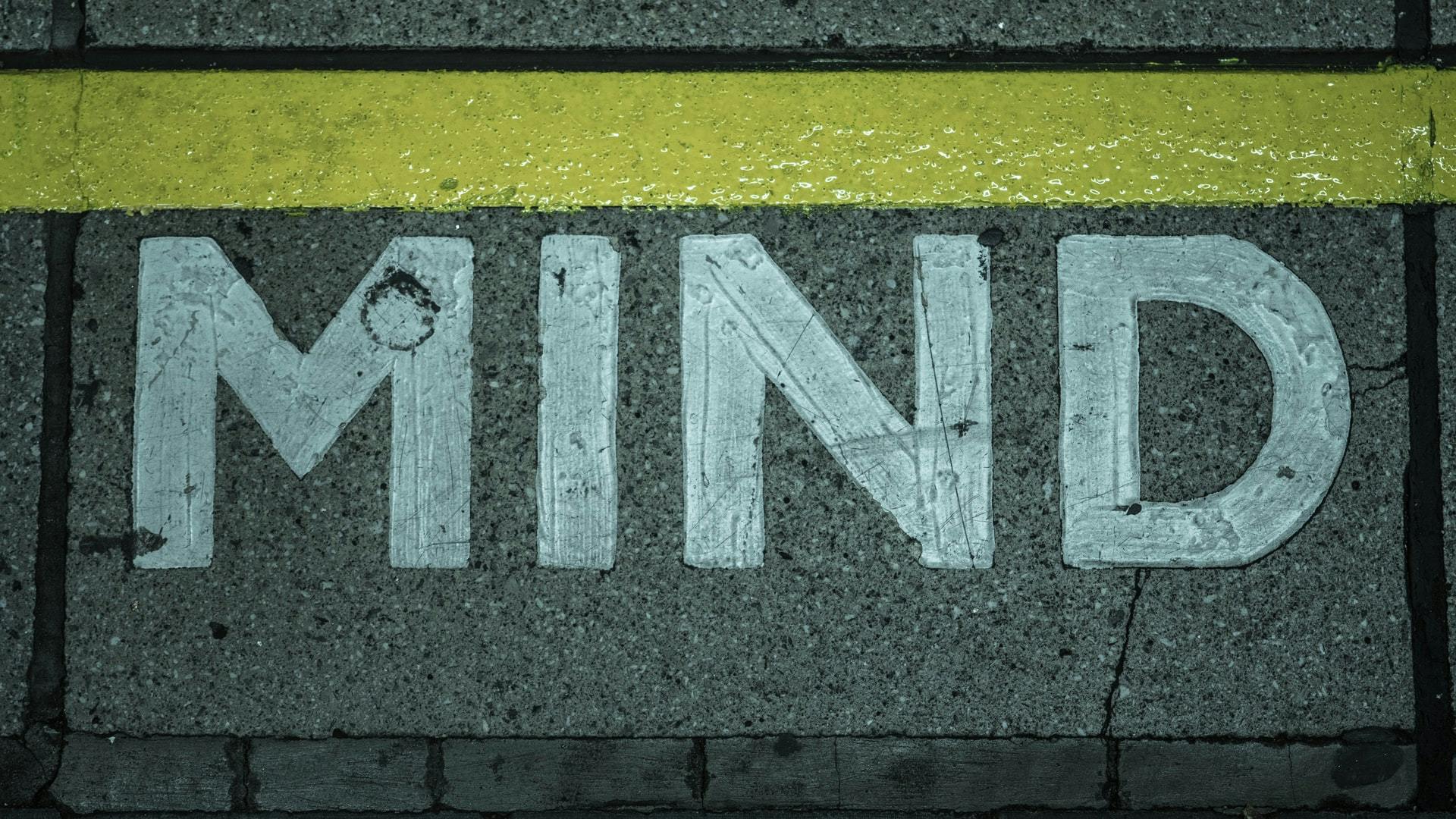 The word Mind from the Mind The Gap sign written on train station platforms